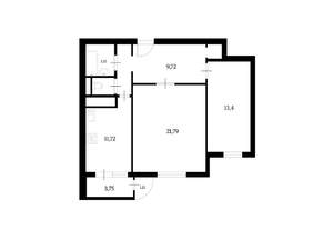 2-к квартира, вторичка, 63м2, 6/17 этаж