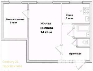 2-к квартира, вторичка, 36м2, 1/5 этаж
