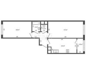 2-к квартира, вторичка, 54м2, 11/12 этаж