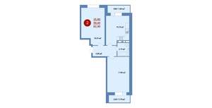 2-к квартира, строящийся дом, 63м2, 3/17 этаж