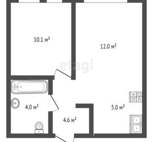 1-к квартира, вторичка, 35м2, 2/25 этаж