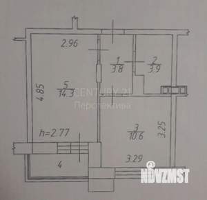1-к квартира, вторичка, 33м2, 2/17 этаж
