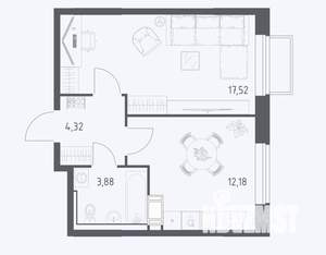 1-к квартира, вторичка, 37м2, 16/17 этаж