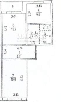 2-к квартира, вторичка, 62м2, 11/17 этаж