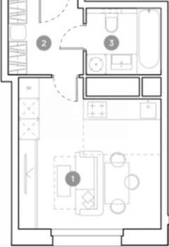 Студия квартира, вторичка, 26м2, 25/25 этаж