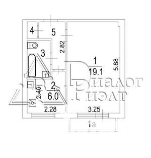 1-к квартира, вторичка, 32м2, 4/9 этаж