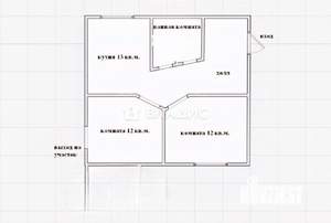 2-к квартира, вторичка, 50м2, 1/3 этаж