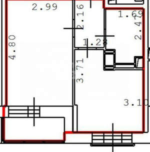 1-к квартира, вторичка, 32м2, 17/17 этаж