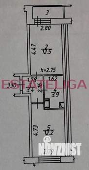 1-к квартира, вторичка, 35м2, 15/17 этаж