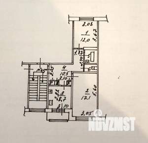 2-к квартира, вторичка, 53м2, 5/5 этаж
