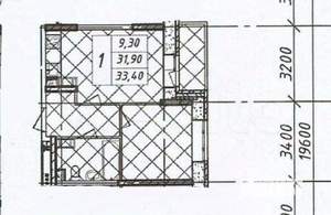 1-к квартира, вторичка, 33м2, 17/17 этаж
