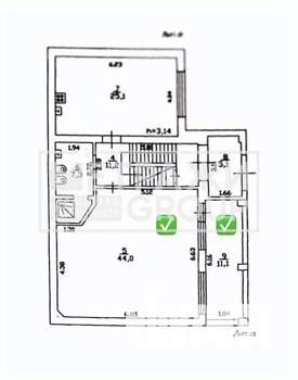1-к квартира, вторичка, 44м2, 1/3 этаж