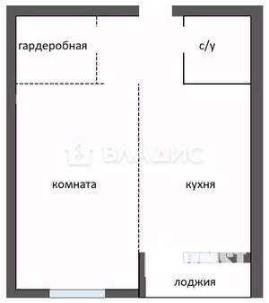 1-к квартира, вторичка, 32м2, 2/25 этаж