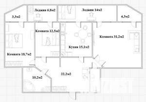 3-к квартира, вторичка, 113м2, 9/24 этаж