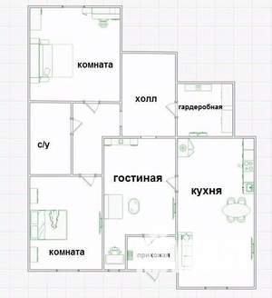 2-к квартира, вторичка, 87м2, 1/22 этаж