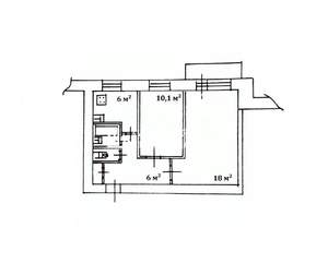 2-к квартира, вторичка, 44м2, 5/9 этаж