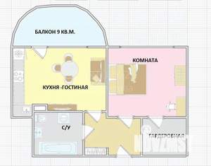 1-к квартира, вторичка, 49м2, 15/17 этаж
