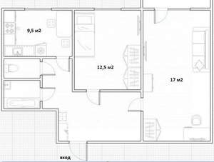 2-к квартира, вторичка, 49м2, 4/9 этаж