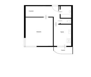 1-к квартира, вторичка, 42м2, 19/25 этаж