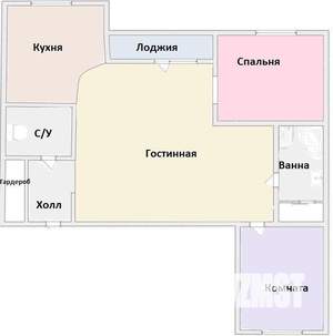 2-к квартира, вторичка, 87м2, 5/17 этаж