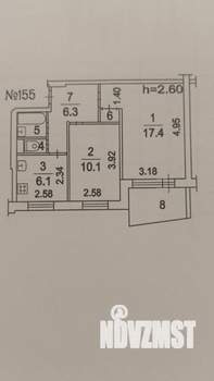 2-к квартира, вторичка, 43м2, 3/9 этаж