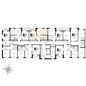 2-к квартира, вторичка, 42м2, 13/25 этаж