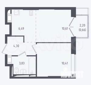 1-к квартира, вторичка, 36м2, 7/17 этаж
