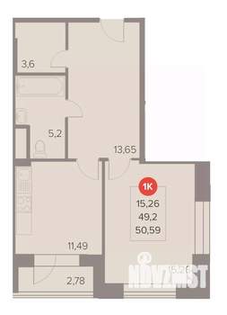 1-к квартира, вторичка, 51м2, 11/22 этаж