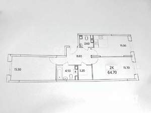 2-к квартира, вторичка, 65м2, 3/17 этаж