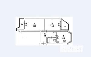 2-к квартира, вторичка, 60м2, 8/17 этаж