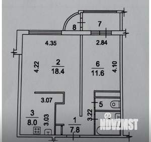 2-к квартира, вторичка, 51м2, 12/17 этаж