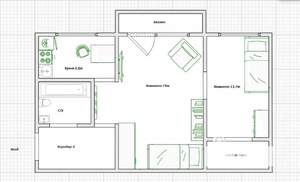 2-к квартира, вторичка, 45м2, 2/5 этаж