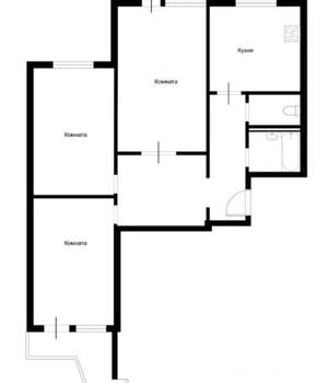 3-к квартира, вторичка, 75м2, 11/17 этаж