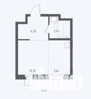 Студия квартира, вторичка, 27м2, 16/17 этаж