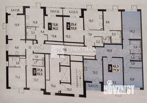3-к квартира, вторичка, 78м2, 12/24 этаж
