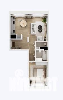 1-к квартира, вторичка, 50м2, 17/17 этаж