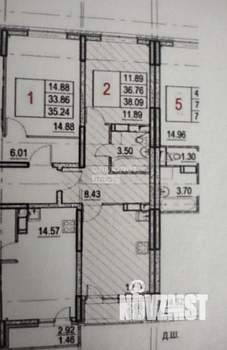 1-к квартира, вторичка, 38м2, 15/17 этаж