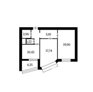 2-к квартира, вторичка, 62м2, 25/25 этаж