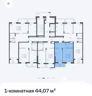 1-к квартира, вторичка, 44м2, 11/12 этаж