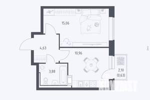 2-к квартира, вторичка, 35м2, 16/17 этаж