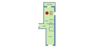 2-к квартира, вторичка, 46м2, 11/17 этаж
