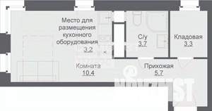 Студия квартира, вторичка, 26м2, 14/17 этаж