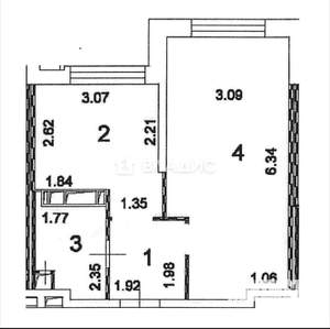 1-к квартира, вторичка, 35м2, 14/23 этаж