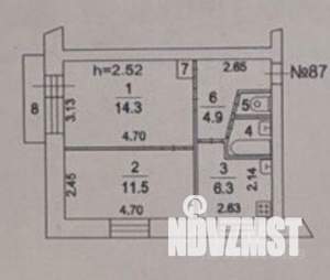 2-к квартира, вторичка, 41м2, 2/5 этаж