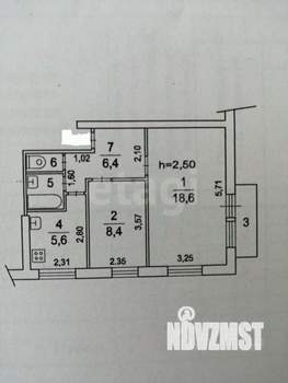 2-к квартира, вторичка, 43м2, 4/5 этаж