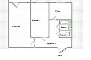 2-к квартира, вторичка, 44м2, 4/9 этаж