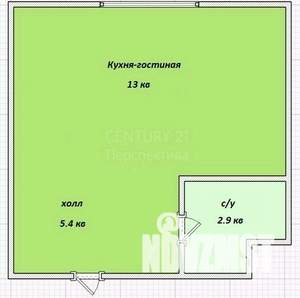 Студия квартира, вторичка, 21м2, 8/17 этаж