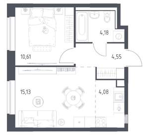1-к квартира, вторичка, 39м2, 2/17 этаж