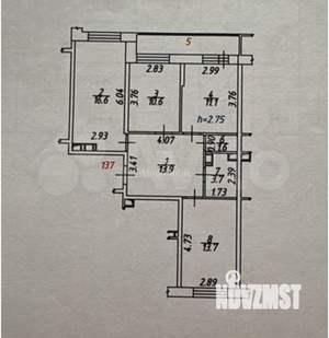 3-к квартира, вторичка, 72м2, 12/19 этаж