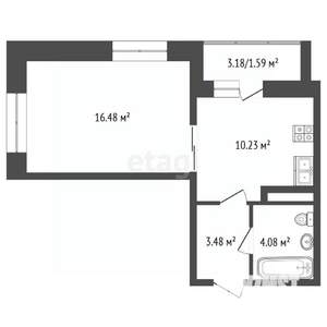 1-к квартира, вторичка, 36м2, 5/17 этаж